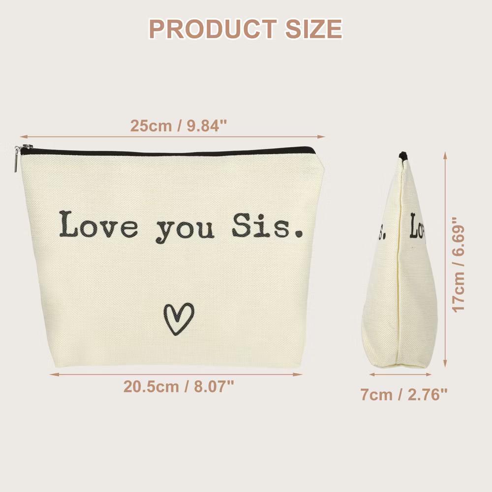 Women's Birthday Makeup Bag Beige 1 Pc - Image 10