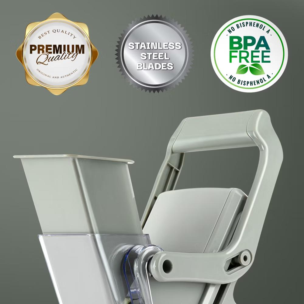 NutriSlicer Upright Mandoline Slicer – 5 Stainless Steel Blades, BPA-Free and Dishwasher Safe - Image 3