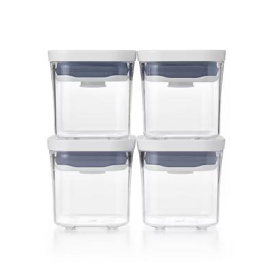 POP 4pk Plastic Mini Square Food Storage Container Set White: Air Tight Seal, Dishwasher-Safe, 0.2L Capacity - Image 5