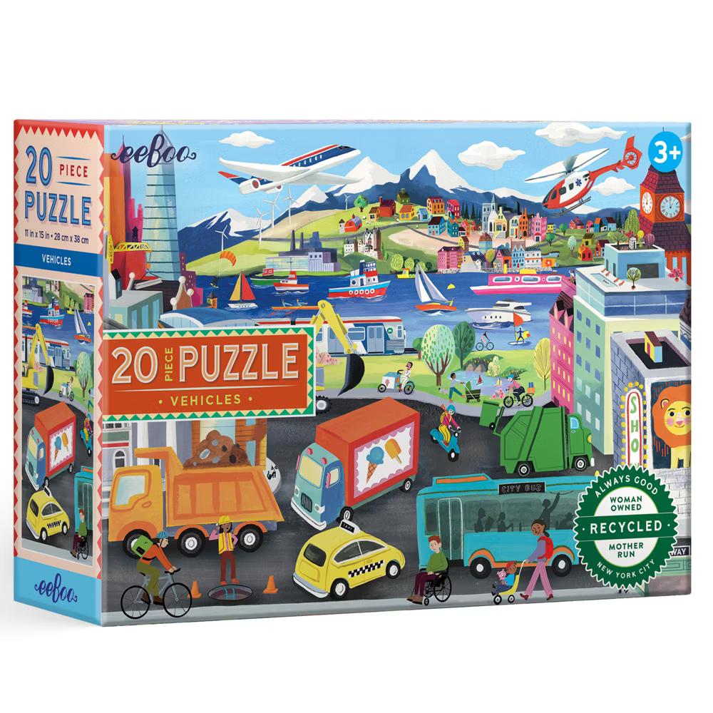 eeBoo: Vehicles 20 Piece Puzzle for Kids