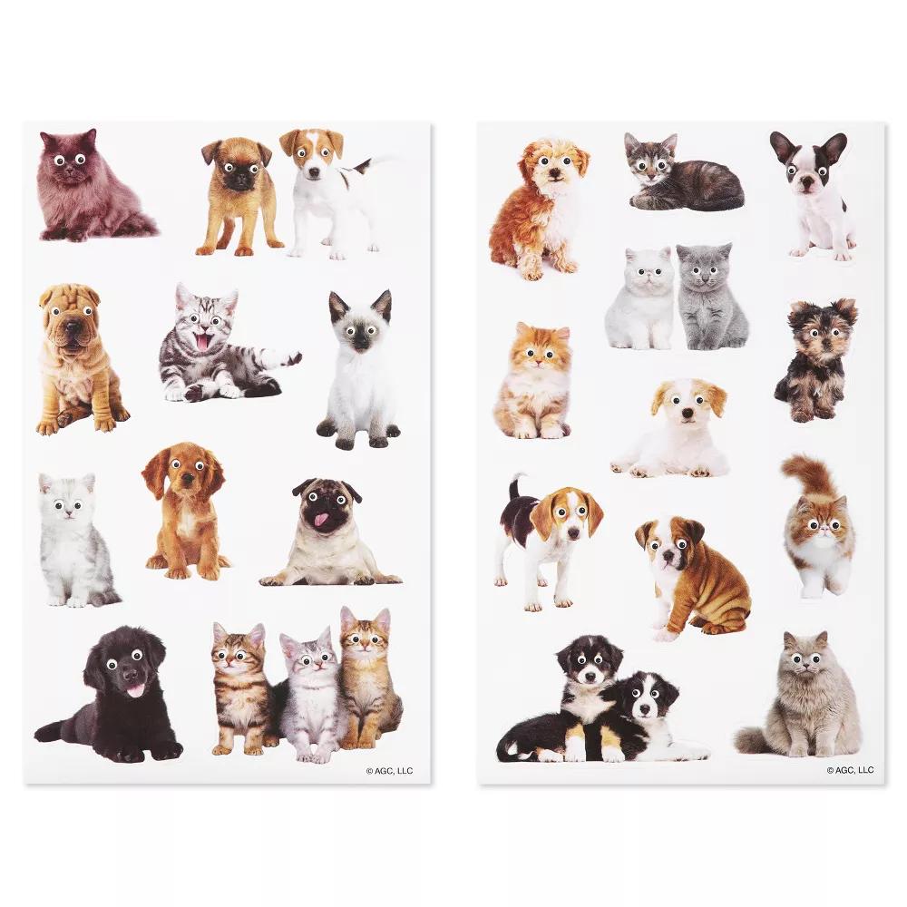 Funny Pets Sticker Pad for Kids/Silly Cats and Dogs 110ct - 10 Sheets