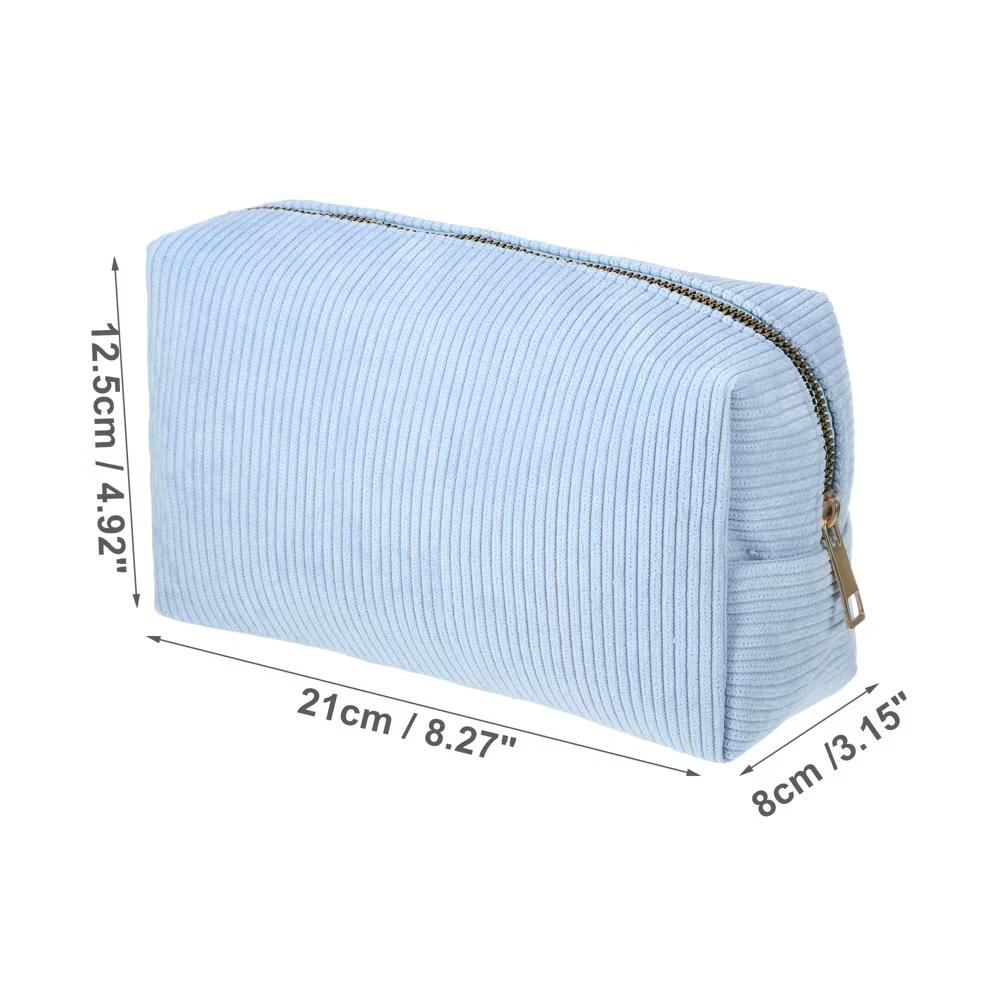 Durable Solid Color Cosmetic Bag 1 Pc - Image 2