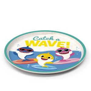 2pk 8" Melamine Bamboo Dining Plate Set