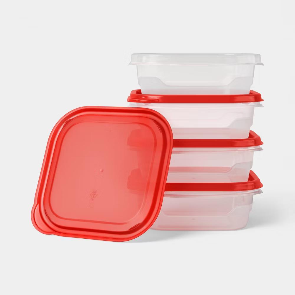 Small Square Food Storage Containers - 23oz/4ct - Image 3