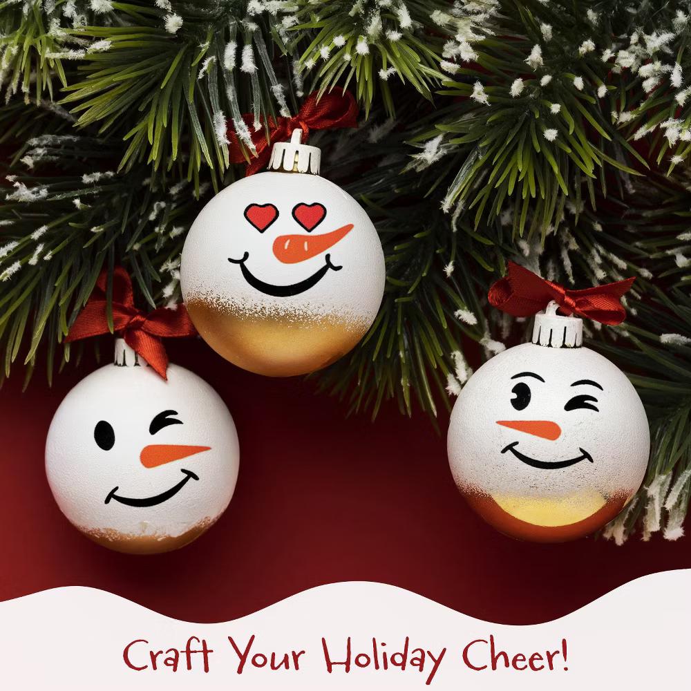 Snowman Face Stickers for Crafts, Christmas Decoration for Windows, Refrigerators, Water Bottles, Cups - Image 4