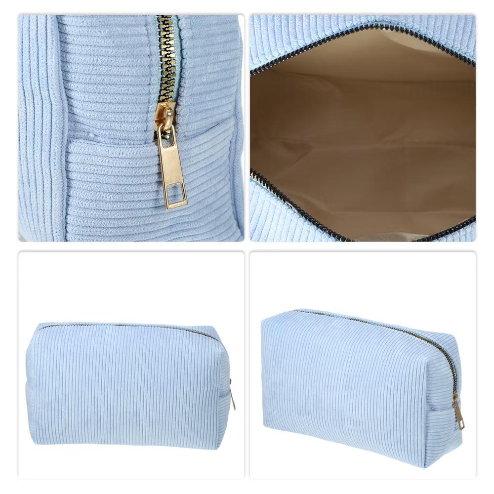 Durable Solid Color Cosmetic Bag 1 Pc - Image 3