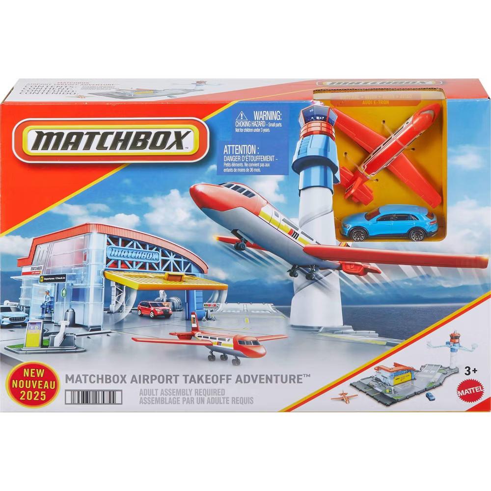Matchbox Airport Takeoff Adventure Playset with Diecast Toy Audi Car & Plastic Plane - Image 5
