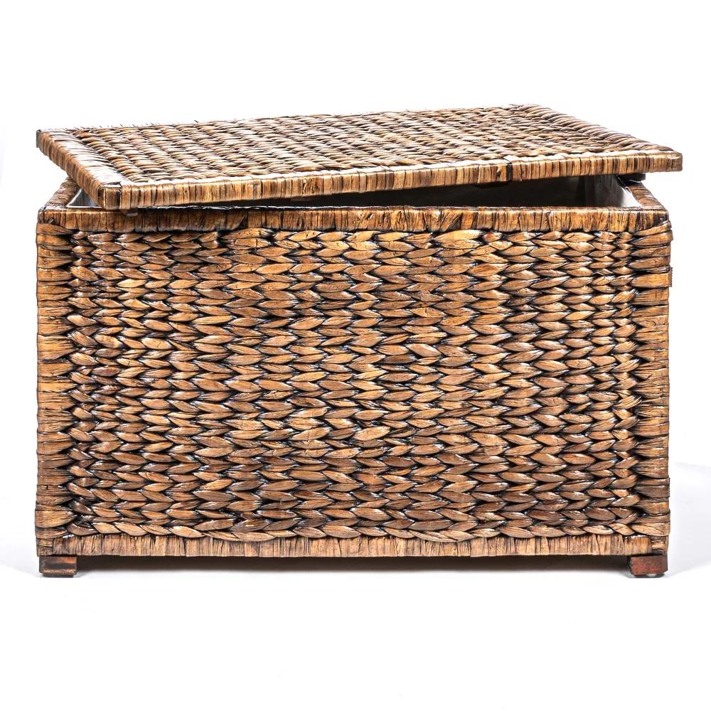 happimess Anada 30" Handwoven Wicker Weave Storage Trunk - Image 12
