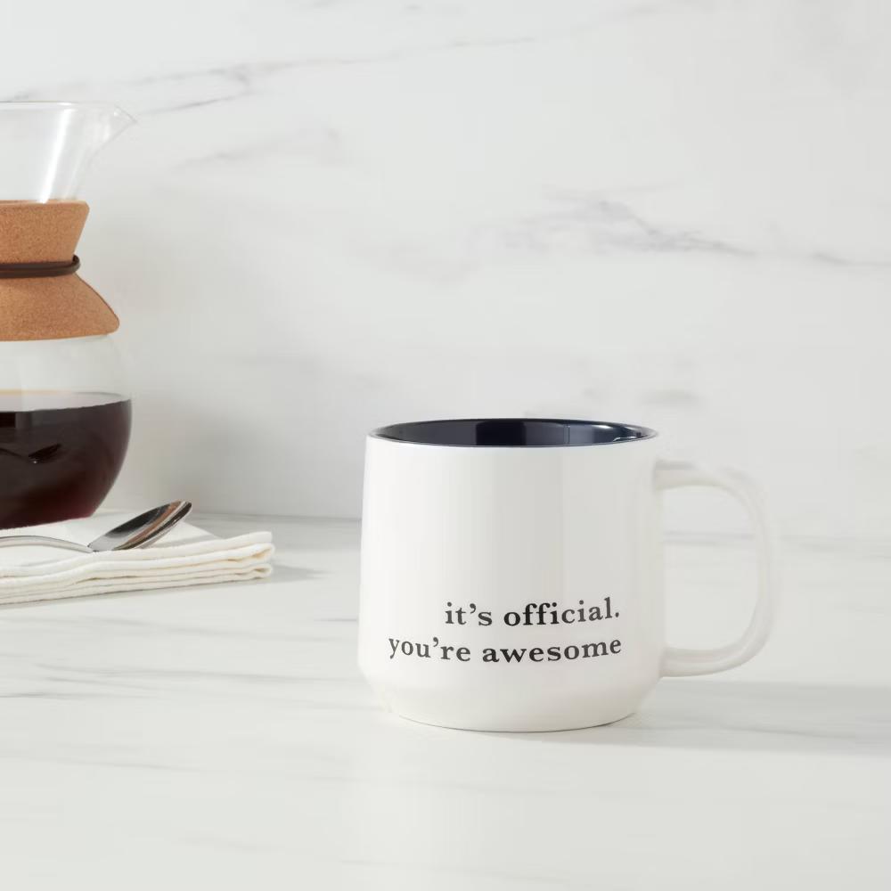 16oz Stoneware You're Awesome Mug Cream