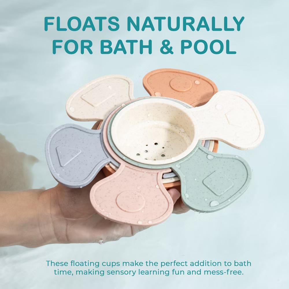 Baby Bath Stacking Cups Toy for Toddlers, Baby Bath Toys for Kids, Educational Water Toys for Early Learning, Fun & Safe Bathtub Toys - Image 6
