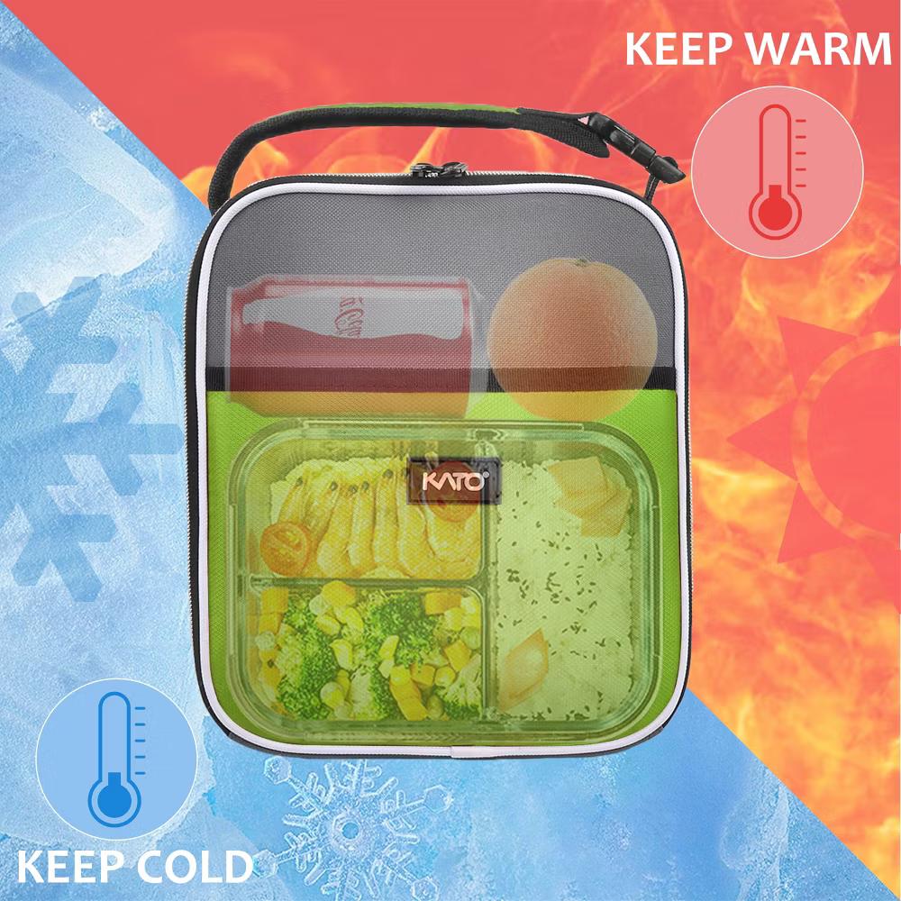Small Insulated Lunch Tote Bag for Adult Kid, Leak-proof Portable Lunch Box for Man Woman with Dual Zipper Closure, 8.5x4x9.5 Inches - Image 20