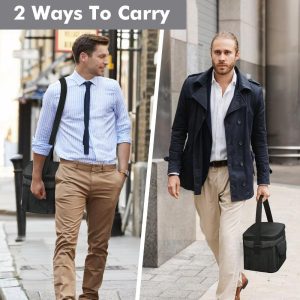 Adults Kids Insulated Leakproof Lunch Bag With Pocket, Reusable Lunch Bento Box, Small Lunch Cooler Tote Bag fro Office Work School Picnic