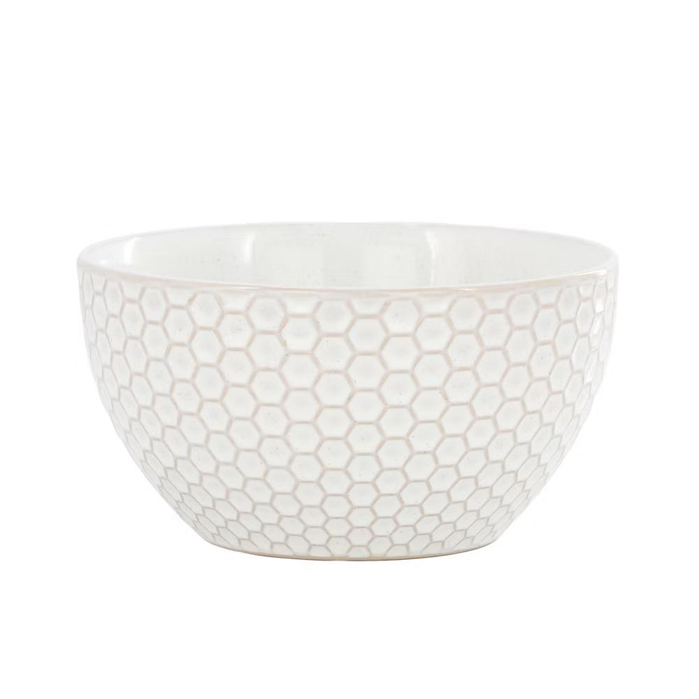Earlhart 2 Piece 6 Inch Ribbed Stoneware Cereal Bowl Set in White - Image 13