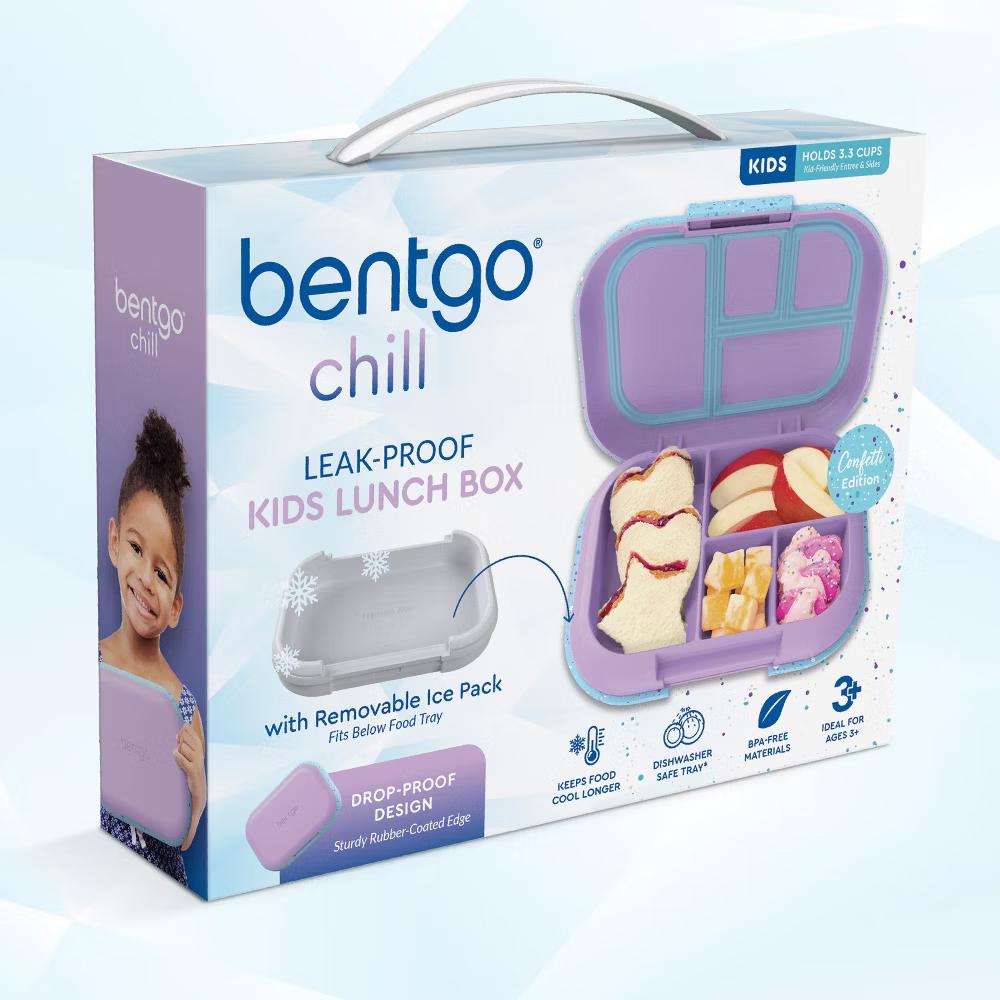 Kids' Chill Lunch Box, Bento-Style Solution, 4 Compartments & Removable Ice Pack - Image 88
