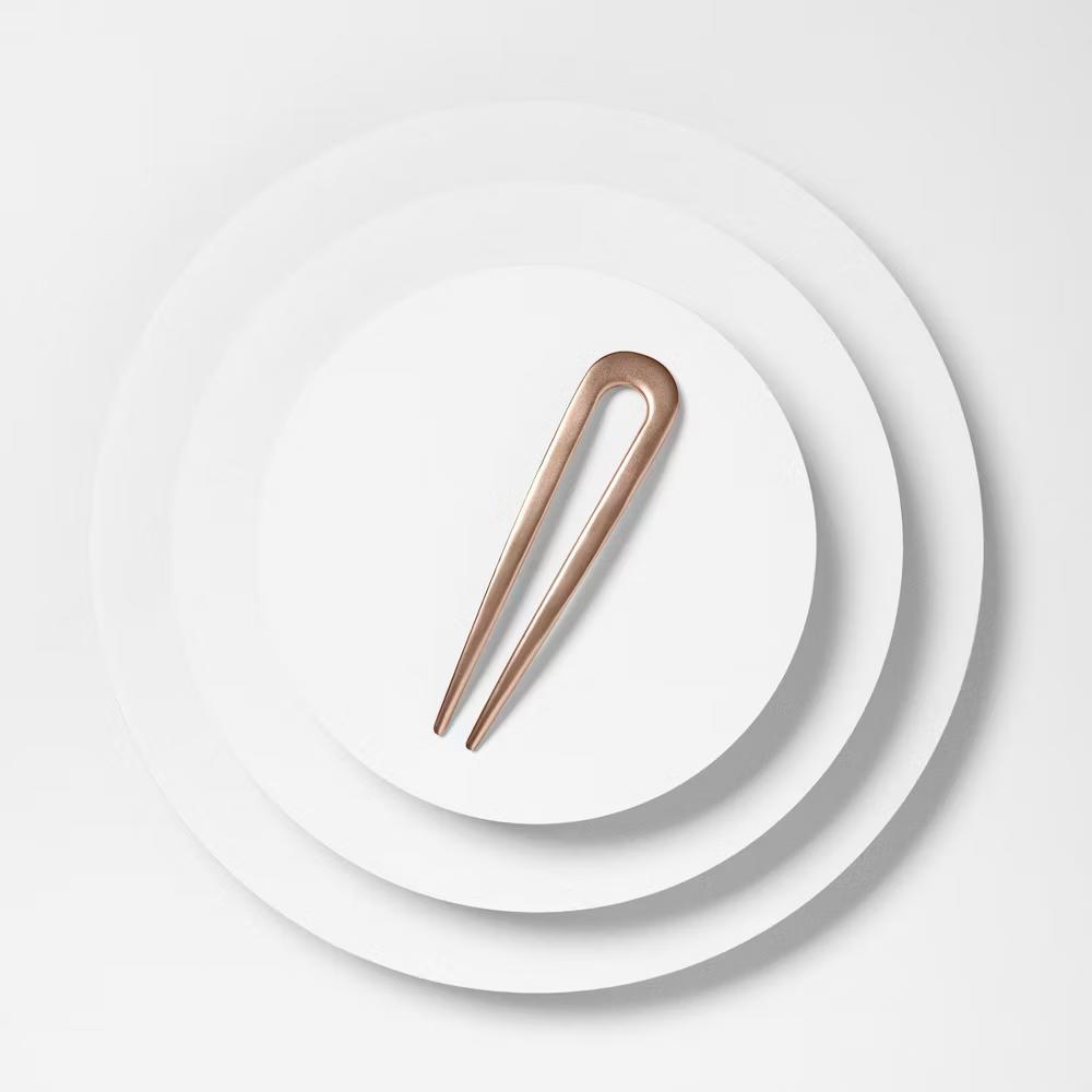 The Hair Edit Sleek Chignon French Hair Pin - Gold - Image 4