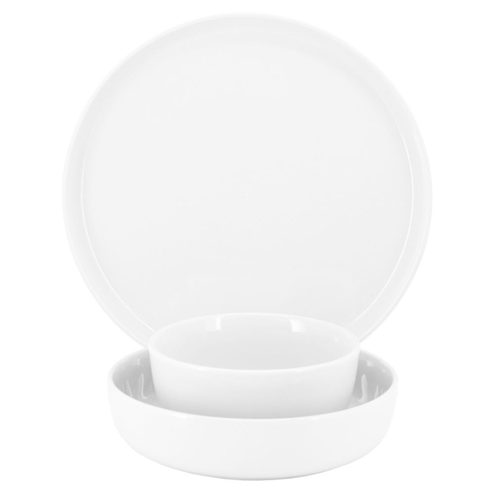 Duncan 18 Piece Porcelain Dinnerware Set in White - Image 17