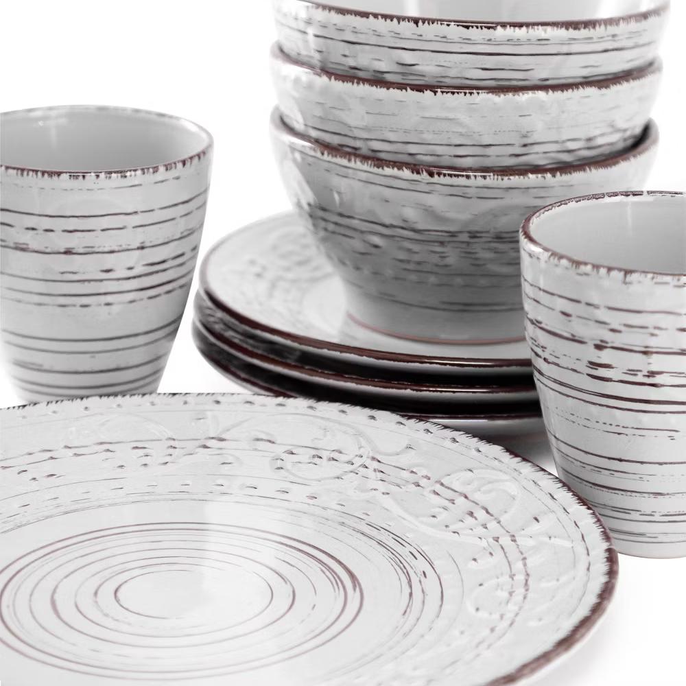 Malibu Sea Glass 16-Piece Dinnerware Set in Dark Green - Image 28