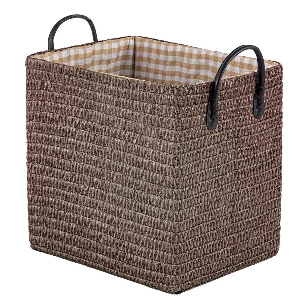 Woven Storage Basket for Clothes Shoes Organizer Bin with Handles - Image 12