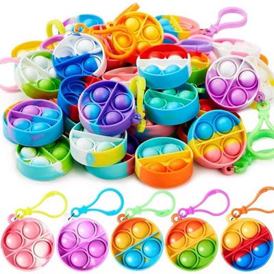 Pop Fidget Keychain Mini Fidget Toys Bulk 30 Pack Party Favors for Kids 4-8,8-12 Years Kids, Goodie Bag Stuffers Fidgets for Prizes Sensory Fidget Toy - Image 16