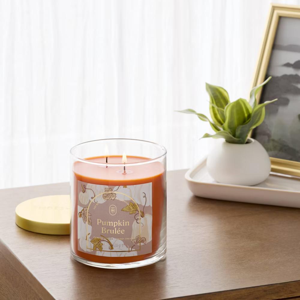 2 Wick Glass Jar Candle with Lid 15.1oz - Image 33