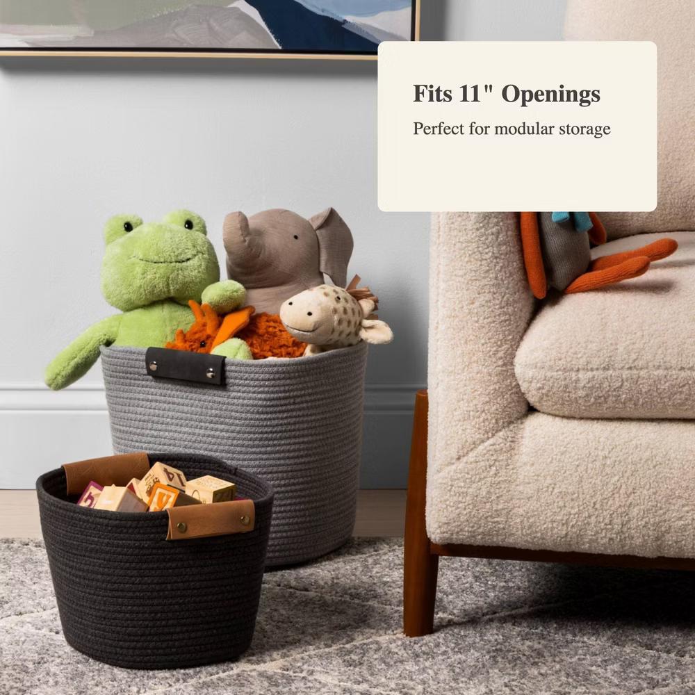 11" Decorative Coiled Rope Basket - Image 6