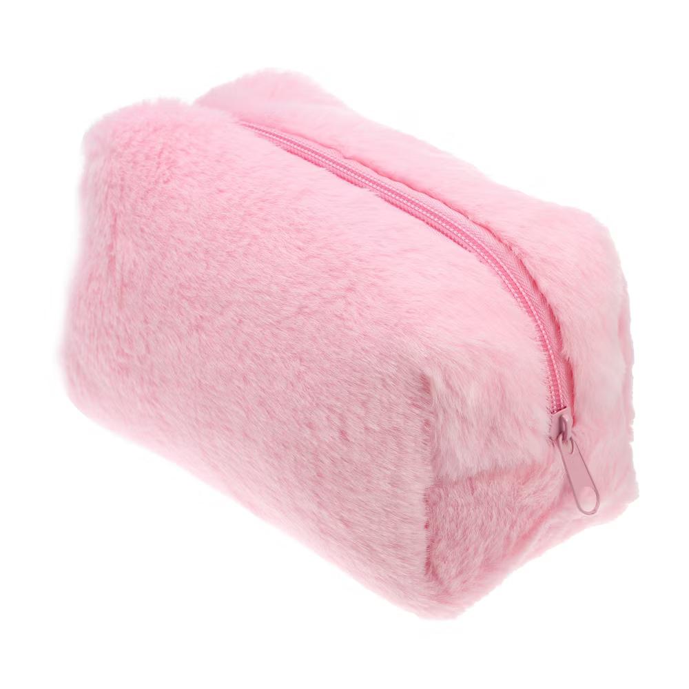 Cosmetic Travel Zipper Multi-functional Small Plush Makeup Bag 1 Pc - Image 8