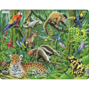 Larsen South American Rainforest Children's Jigsaw Puzzle - 70pc: Travel-Themed Educational Paperboard Game