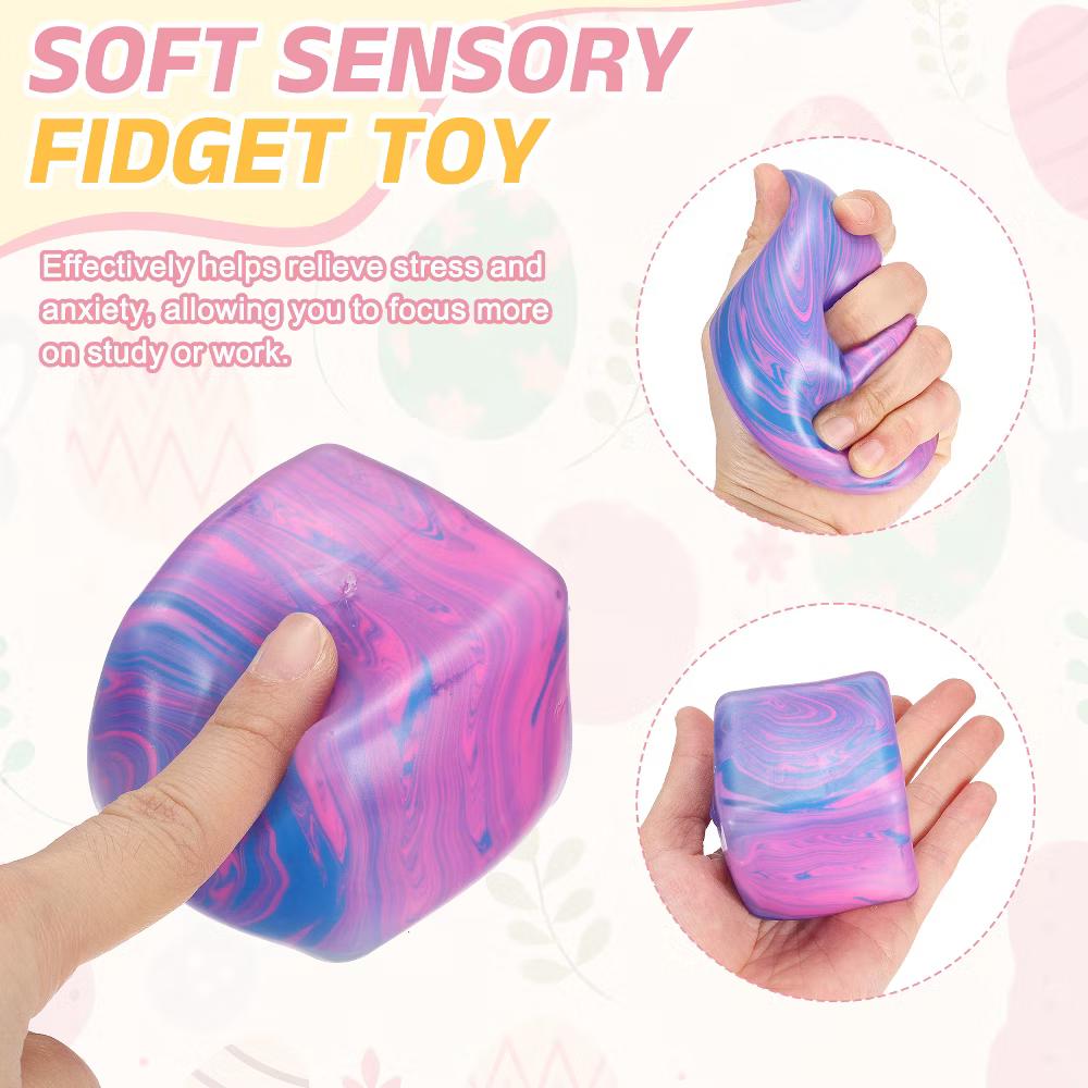 Candy Stress Ball Fidget Toy Soft Stress Release Squeeze Ball Blue - Image 6
