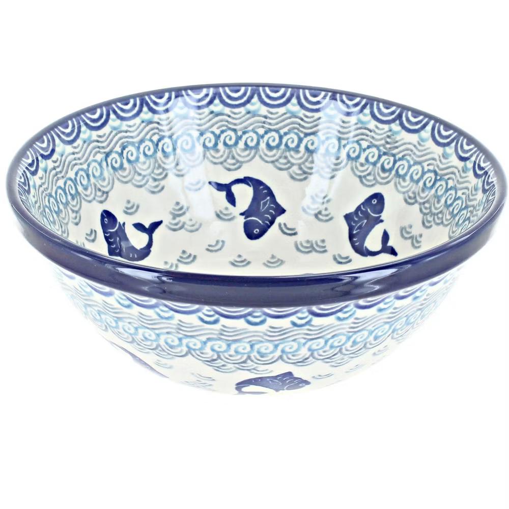 Blue Rose Polish Pottery Ceramika Artystyczna Cereal Bowl - Image 38
