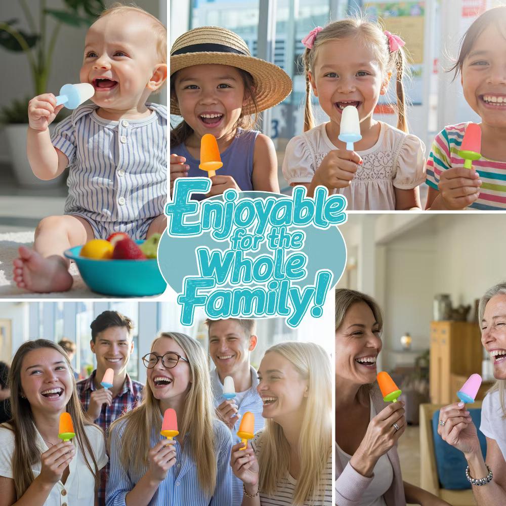 AEELLEEA 6 Cavity Silicone Popsicle Molds, BPA-Free Reusable Ice Pop Molds with Colorful Sticks, Easy Demold Frozen Treat Molds for Juice - Image 4