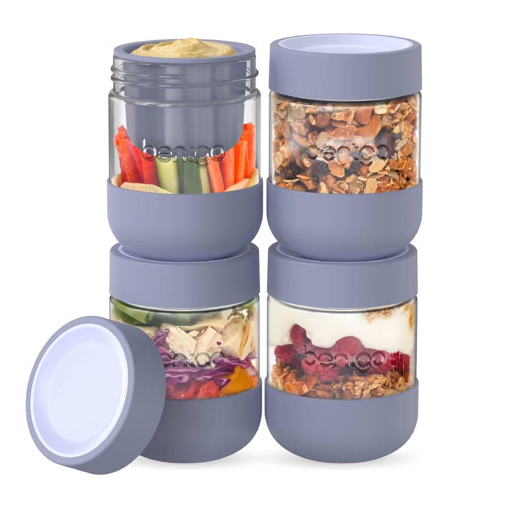 4pk 16 fl oz Leak-Proof Glass Food Jars Boots and Inner Cup - Image 7