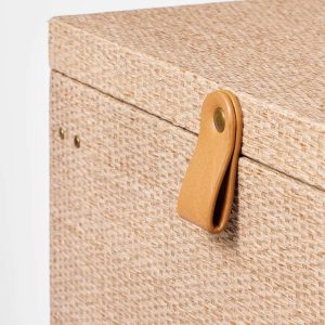 Woven File Box Taupe - Office Desk Organizer, Supplies Holder, 11.5" H x 14" D x 9" W