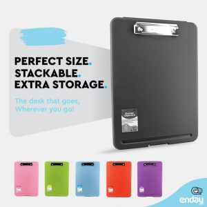 Clipboard with Storage, Letter Size Storage Clipboard with Compartments Case for Nurse Teachers Plastic Translucent Holds 100 Sheets